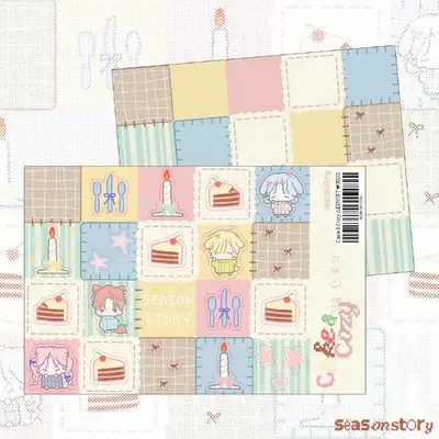[Season Story] Cake&Cozy Sticker + Kraft Paper Set