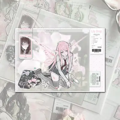 [Hoo Ae] Lily Drop Fragment Stickers