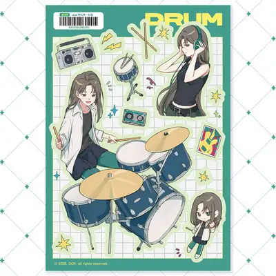 [Dore] High School Band Club - Drum Sticker