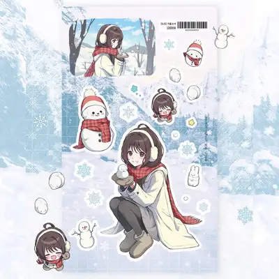 Dor Winter Girl Sticker