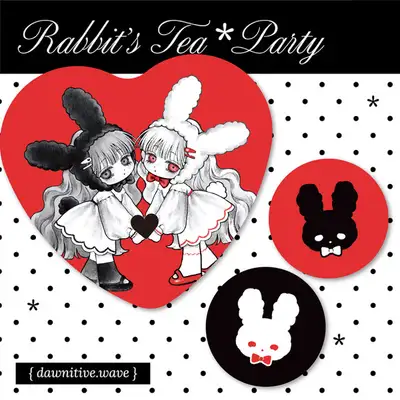 [Gyeol] Rabbit's Tea Party Pin Button Set