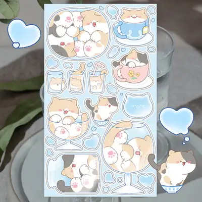 Momo's Cat Keeper Liquid Cat Seal Sticker