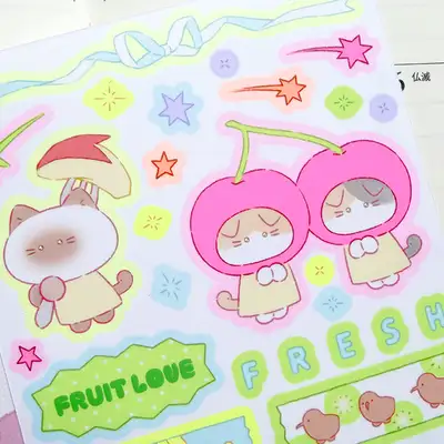 Momo's Caretaker Shining Fruit Seal Stickers