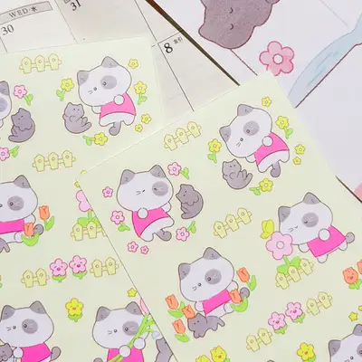 Momo Master Sparkling Flower Seal Sticker