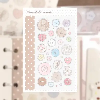 Sweetly Lily Button Collect Sticker