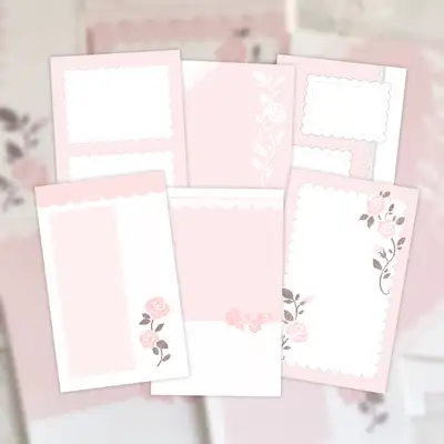 Sweetly Lily Rosy Love Background Long Mocho Paper Pack