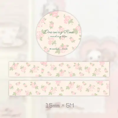 Sweetlily Drawing Rose Masking Tape
