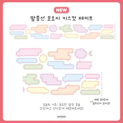 Sulky Expression Speech Bubble Kraft Paper Kiss-Cut Roll Sticker
