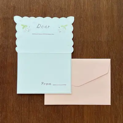 Fromong Vintage Handkerchief Letter Paper Pink
