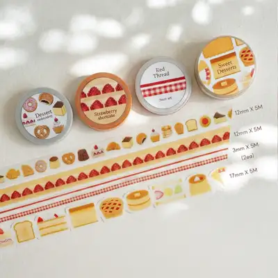 Fromong Bobbin Masking Tape Set: Dessert