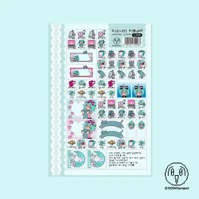 GoGo Project Pretty Girl's Daily Diary Sticker - Mint