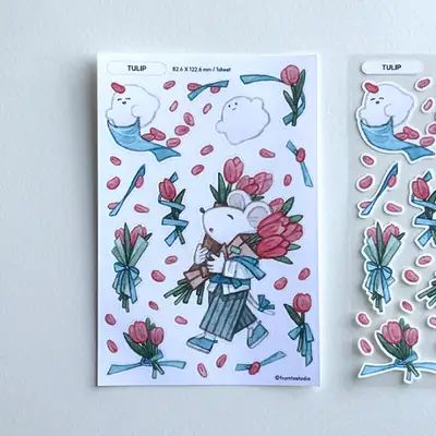 From Two Studio Tulip Sticker