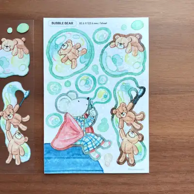 From Two Studio Bubble Bear Sticker