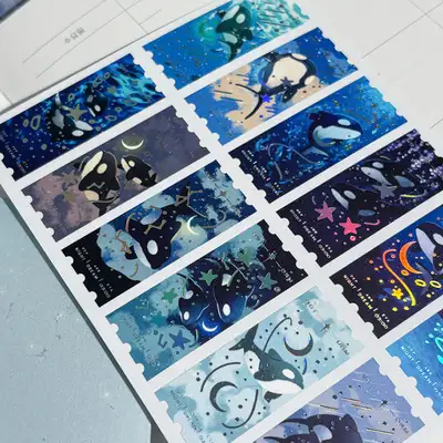 Mongmong Svethu Blue Stars Dance Ticket Sticker