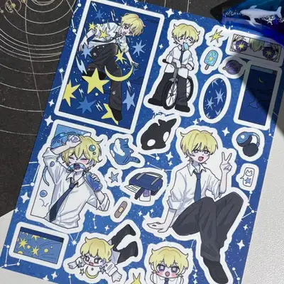 Mongmong Spechu Starlight Reflecting the Ocean Sticker