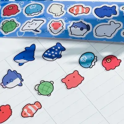 Monmongsbechu Soft Sea Friends Kiss-Cut Deco Tape