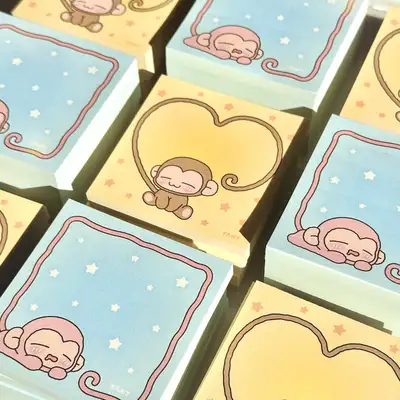 Yani Studio Monkey Memo Pad 2 Types