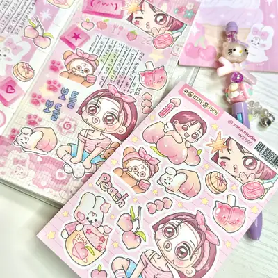 Yani Studio Honey Peach Home Care Sticker