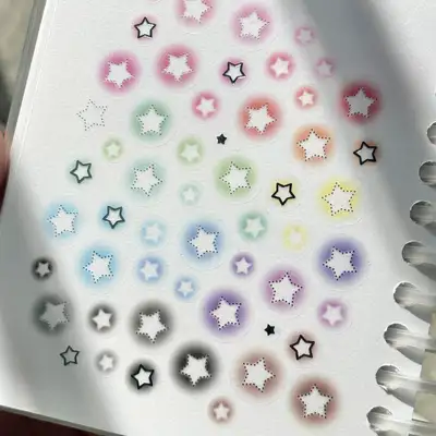 The Glint Of Blur Star Candy Silver Foil Kiss-Cut Tape