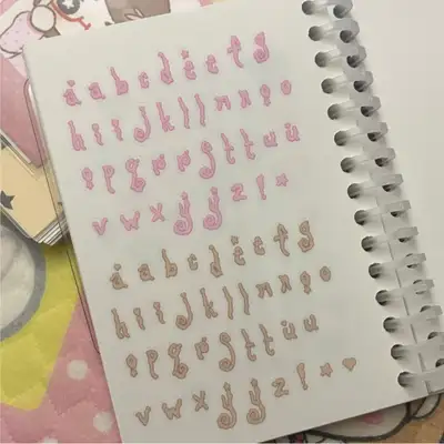 The Glint Of Squiggly Alphabet Kiss-Cut Tape 2 Types