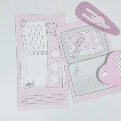 Frost Flower Tin Case Scrap Imitation Paper Sticker