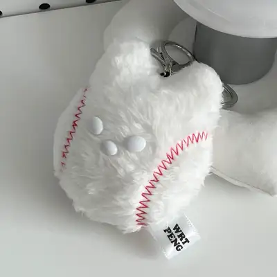 We Are The Peng Baseball Meow Character Plush Keyring
