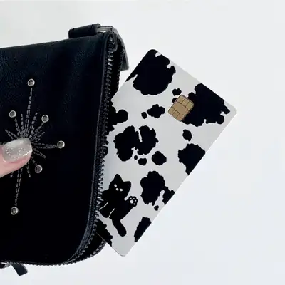 We Are The Peng Cow Meow Card Skin Sticker