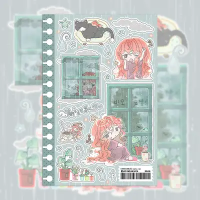 Creamy Crumbs Misty Rain Sticker