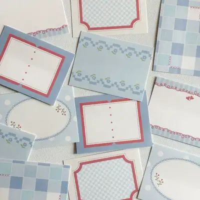 Hey Oh Studio Blue Pattern Imitation Paper Sticker Pack