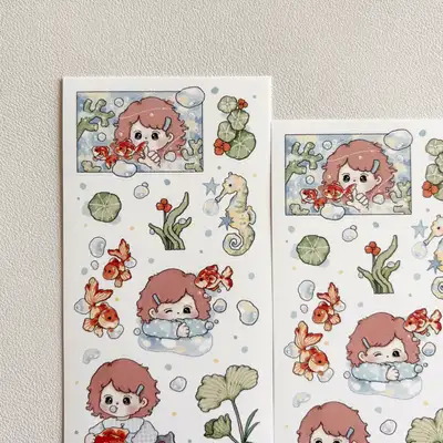 HeyOOStudio Bubbly Goldfish Sticker