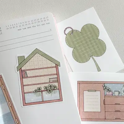 Hey Oh Studio Clover Collection Imitation Paper Sticker Pack
