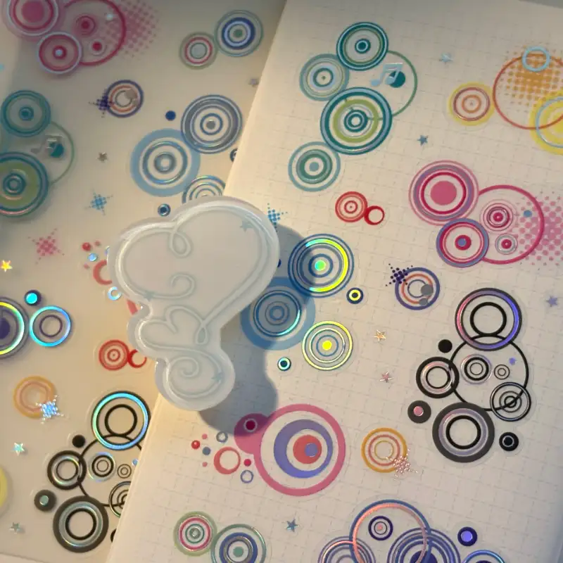Happy Strapuppy Shop Frutiger Circles 透明全息貼紙