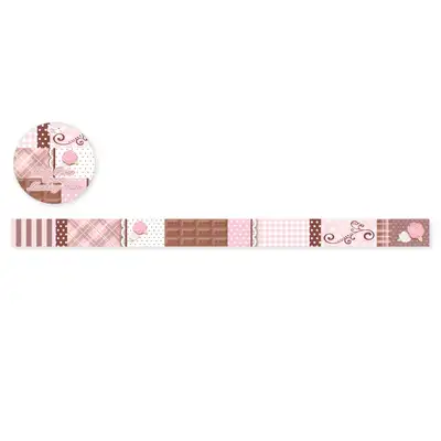 Pearl Button Pink Rose Cocoa Masking Tape