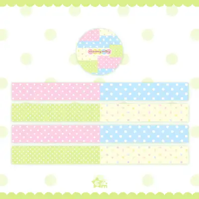 Creamy Milky Dot Pattern Masking Tape