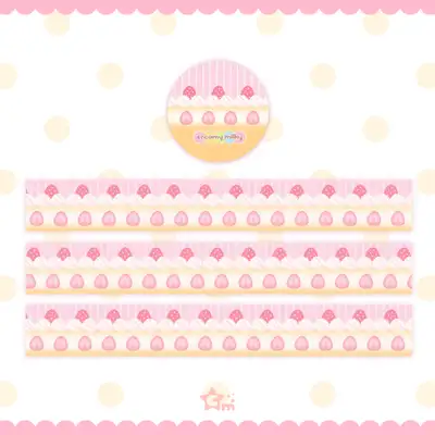 Creamy Milky Strawberry Chiffon Cake Masking Tape