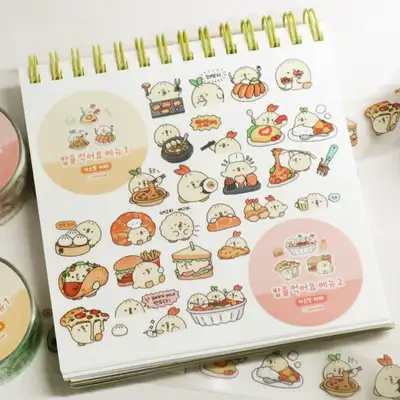Jvim Jvim Eating Rice Kiss-Cut Tape 2 Types
