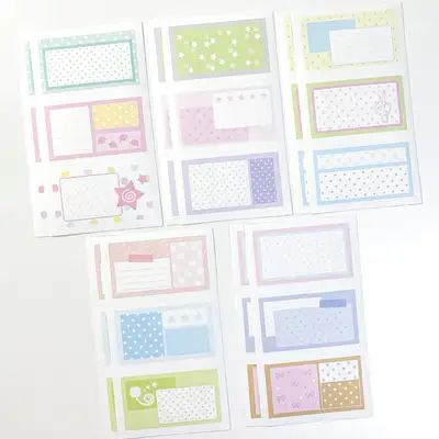 Moitto Moitto Square Cut Line Matte Paper Sticker Pack