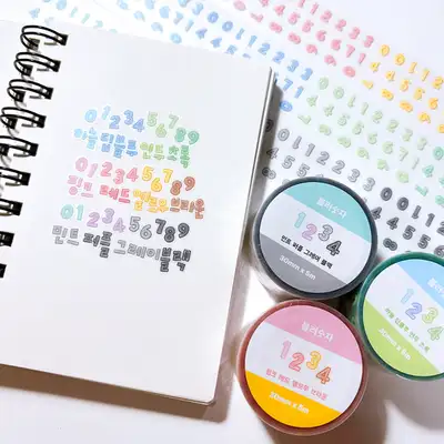 Jeje Universe Blur Number Kiss-Cut Tape 3 Types