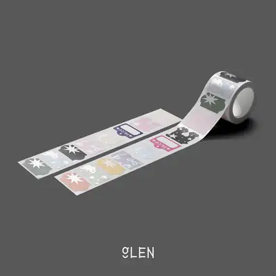 Glen Silver Foil Label Kiss Cut Tape