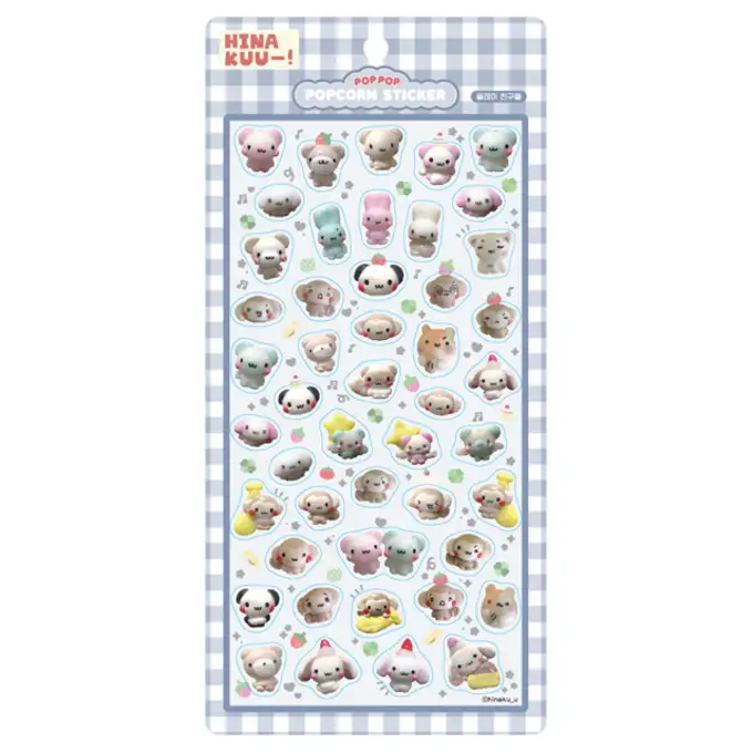 Hinakuu Popcorn Sticker - Clay Friends