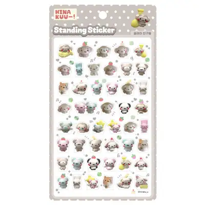 Hinakuu Standing Sticker - Clay Friends