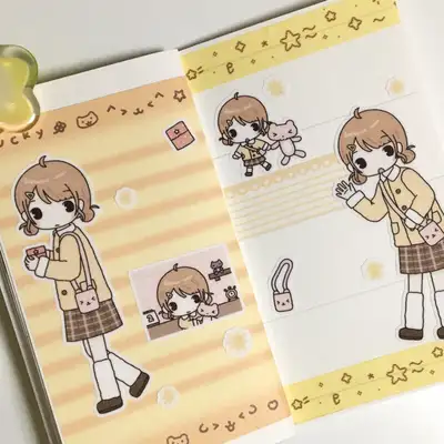 Happy Happy Moo 冬季少女貼紙 第2彈