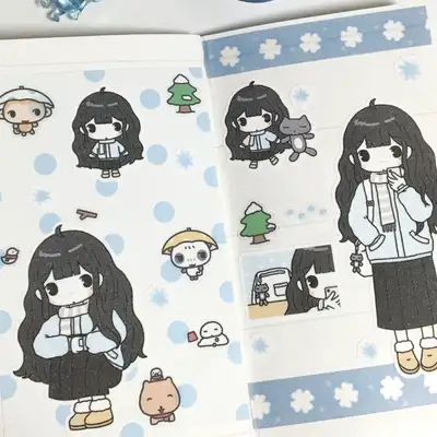 開心開心牧冬季女孩貼紙1彈