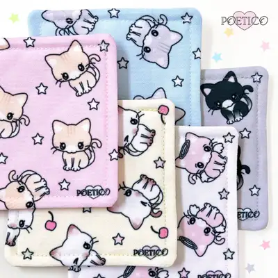 ポエティコ ハンドメイド ファブリック コースター 5color