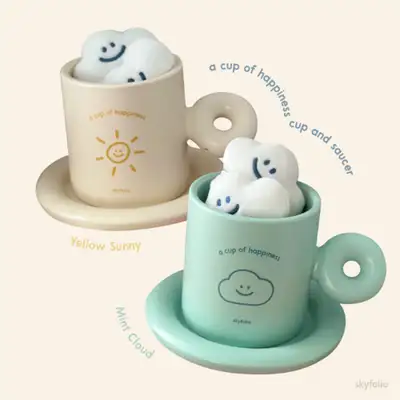 スカイフォリオ Happiness カップ&ソーサー セット 2color