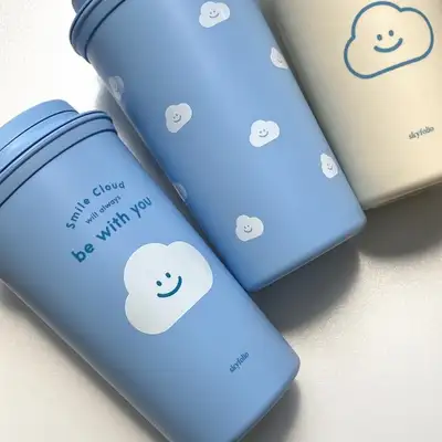 【スカイポリオ】スカイブルー/パターン リユーザブルタンブラー 2種