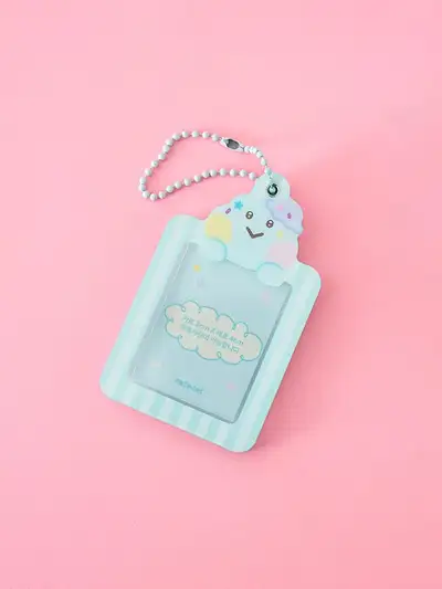 LINE FRIENDS ミニニ レニニ アイスクリーム 証明写真 キーリング