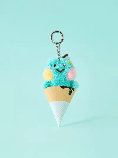 ラインフレンズ ミニ ミニニ レニニ アイスクリーム キーリング