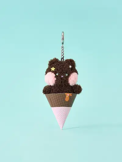 ラインフレンズ ミニ ミニニ ブニニ アイスクリーム キーリング