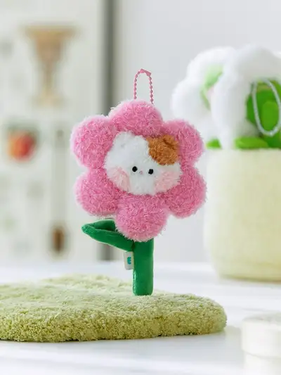 LINE FRIENDS ミニニ フラワー ハムニ ぬいぐるみキーリング